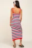 Red Striped Knit Sleeveless Maxi Dress sold by Pinkblush
