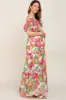Ivory Tropical Print Off Shoulder Maternity Maxi Dress sold by Pinkblush