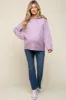 Lavender Mixed Knit Maternity Hooded Sweater sold by Pinkblush
