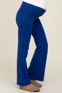 Blue Layered V-Front Maternity Leggings sold by Pinkblush