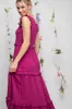 Magenta Smocked Ruffle Tier Maxi Dress sold by Pinkblush