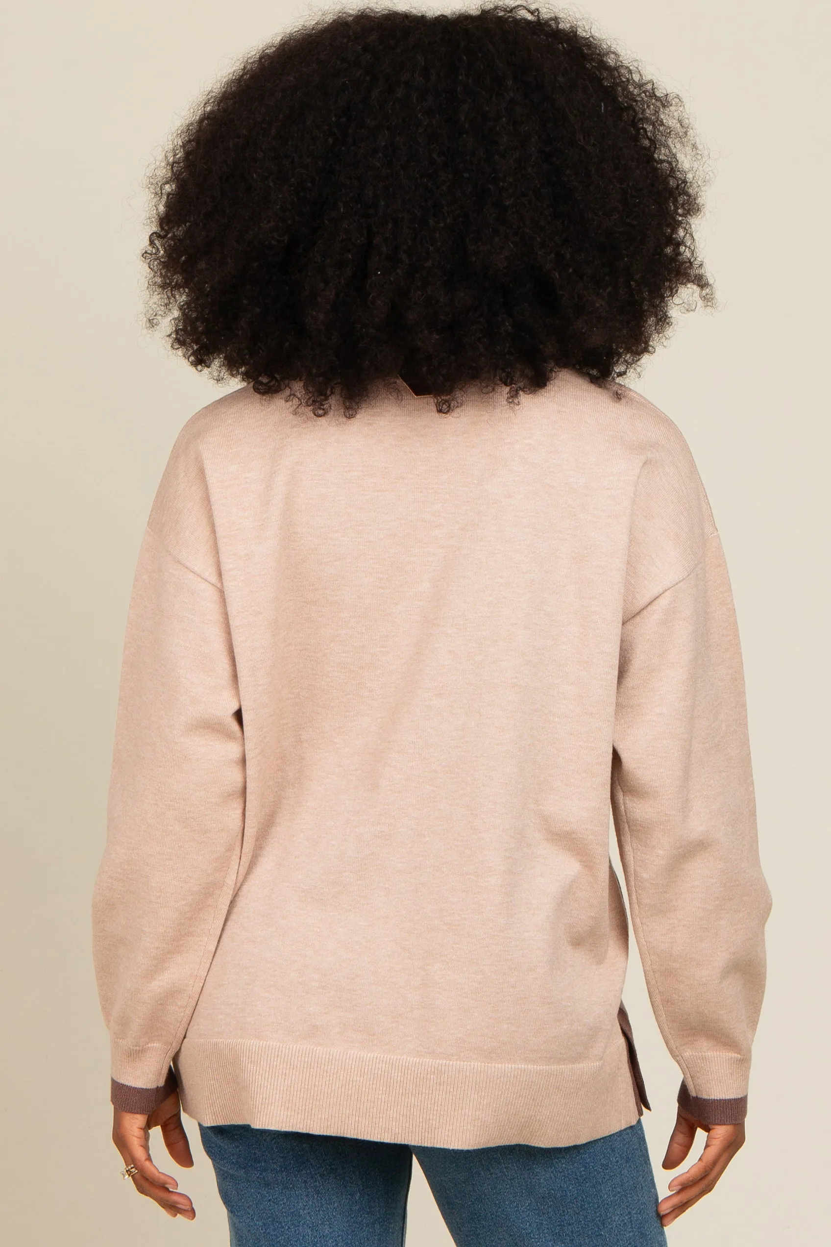 Beige Button Up Side Detail Sweater sold by Pinkblush product image thumbnail 4