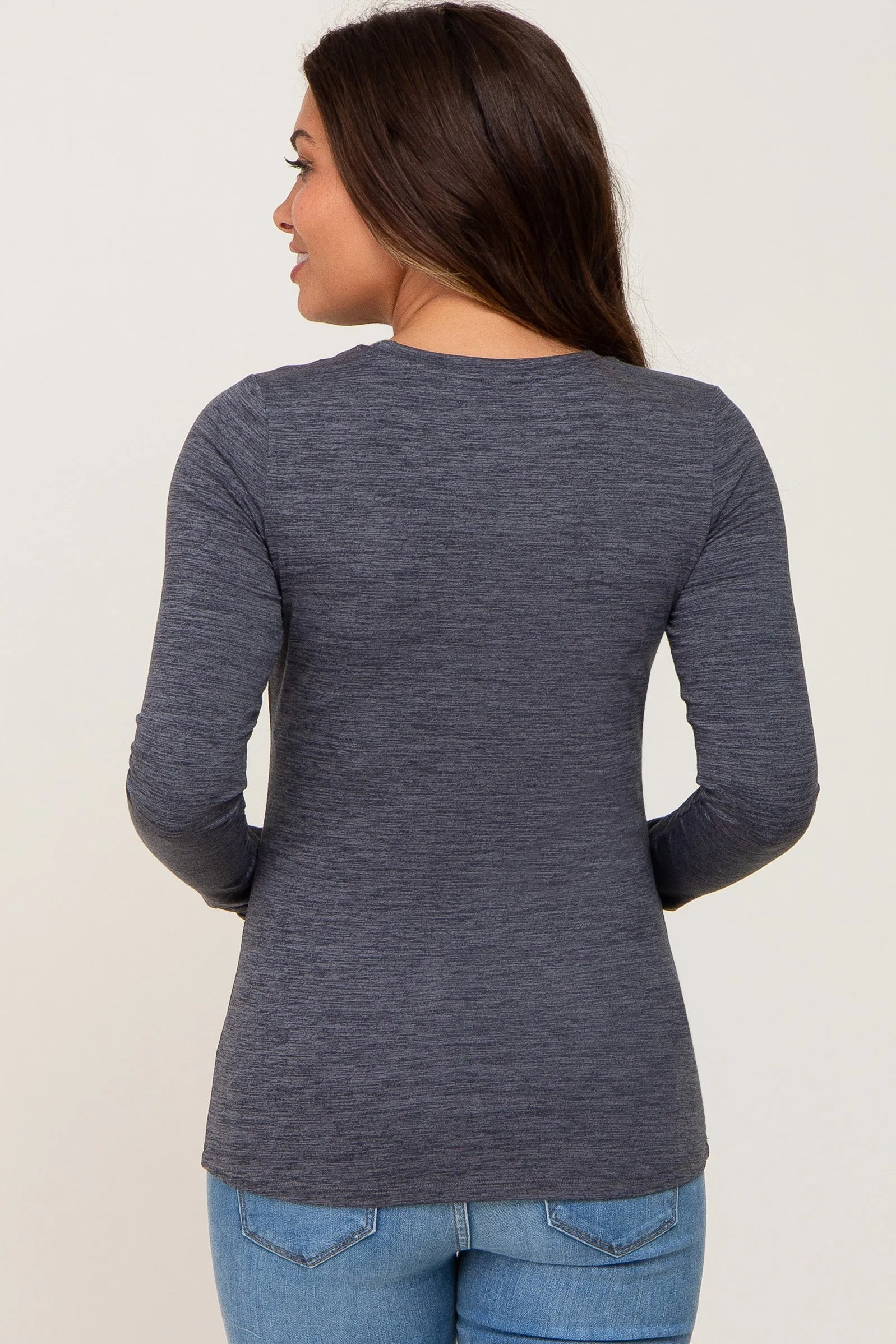 Charcoal Active Long Sleeve Maternity Top sold by Pinkblush product image thumbnail 3