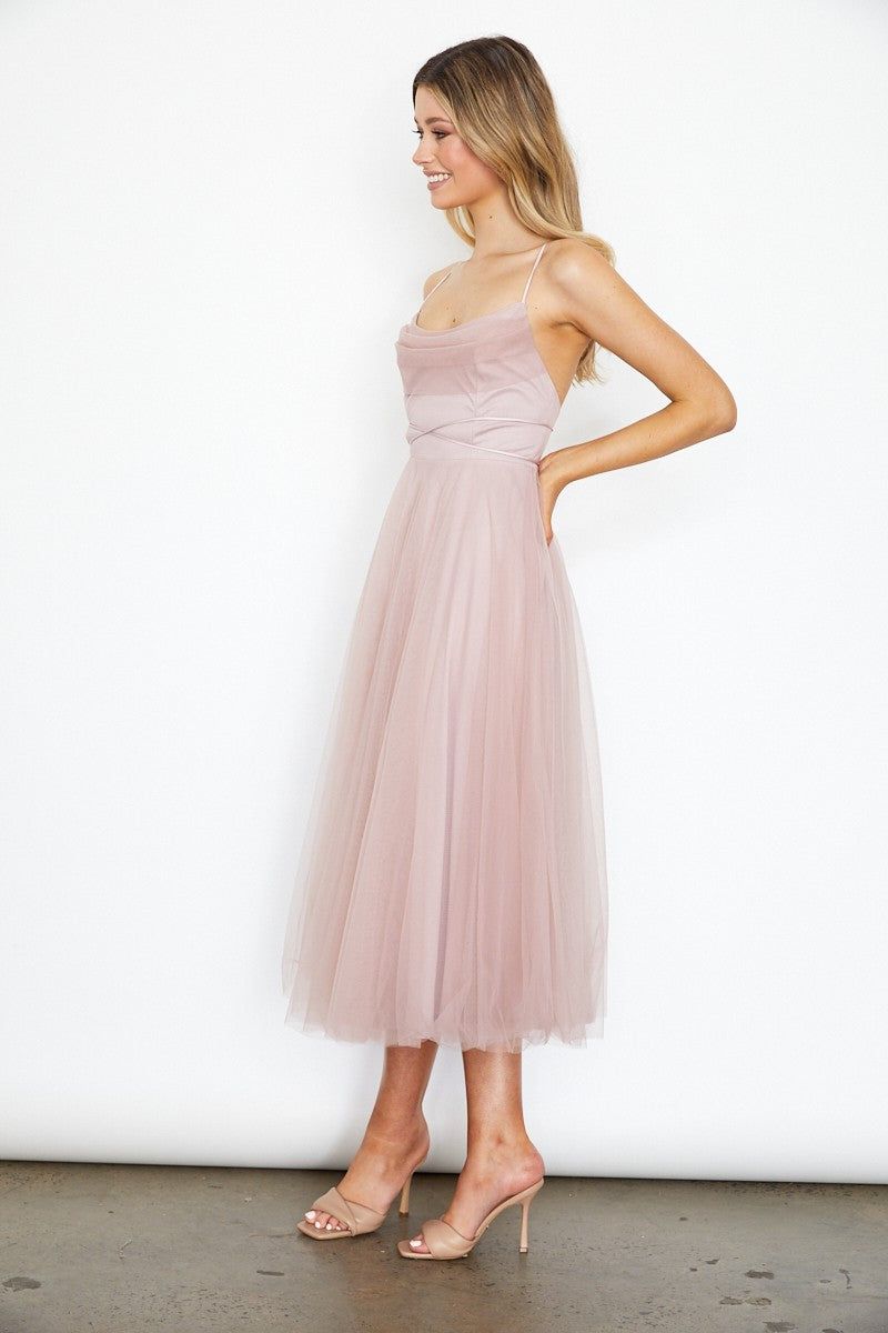 Blush Tulle Midi Dress sold by Pinkblush product image thumbnail 2