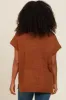 Brown Dolman Short Sleeve Side Slit Sweater Top sold by Pinkblush