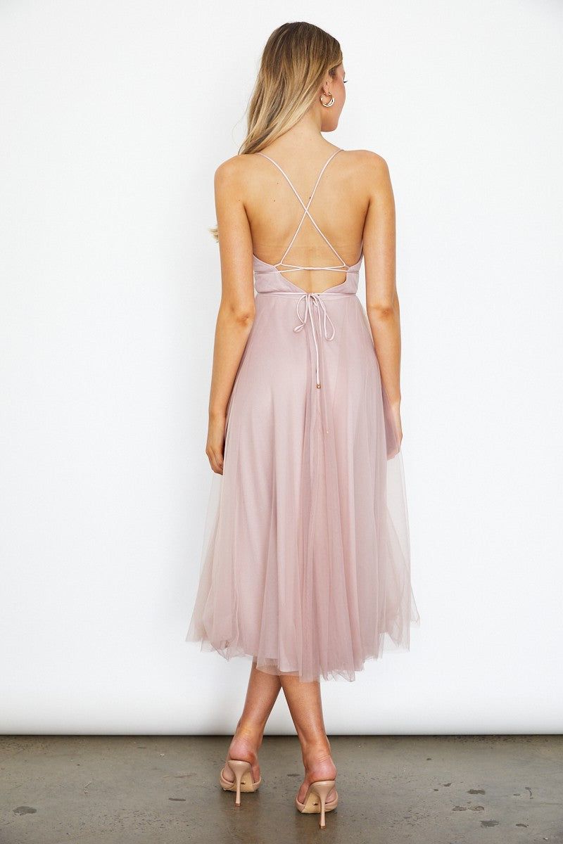 Blush Tulle Midi Dress sold by Pinkblush product image thumbnail 3