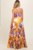 Purple Floral Top Accent Tiered Maternity Maxi Dress sold by Pinkblush