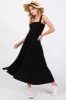 Black Sleeveless Tiered Maxi Dress sold by Pinkblush