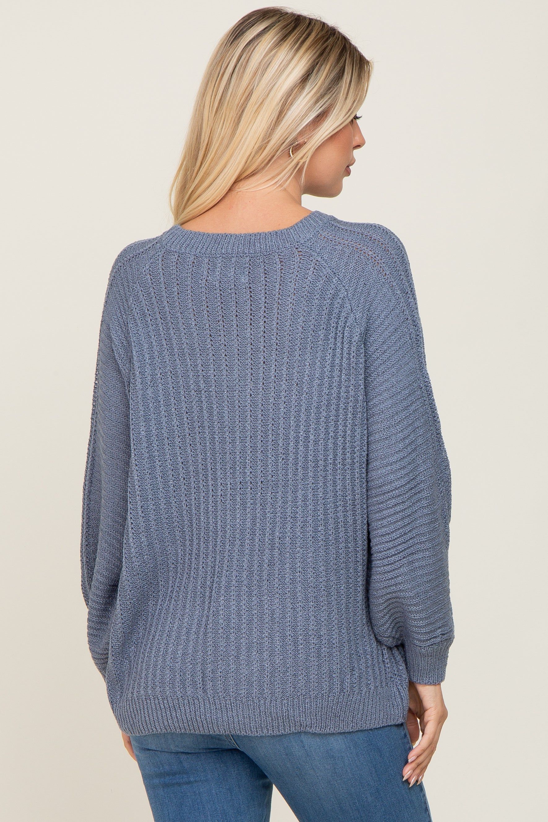 Blue Puff Sleeve Sweater sold by Pinkblush product image thumbnail 3