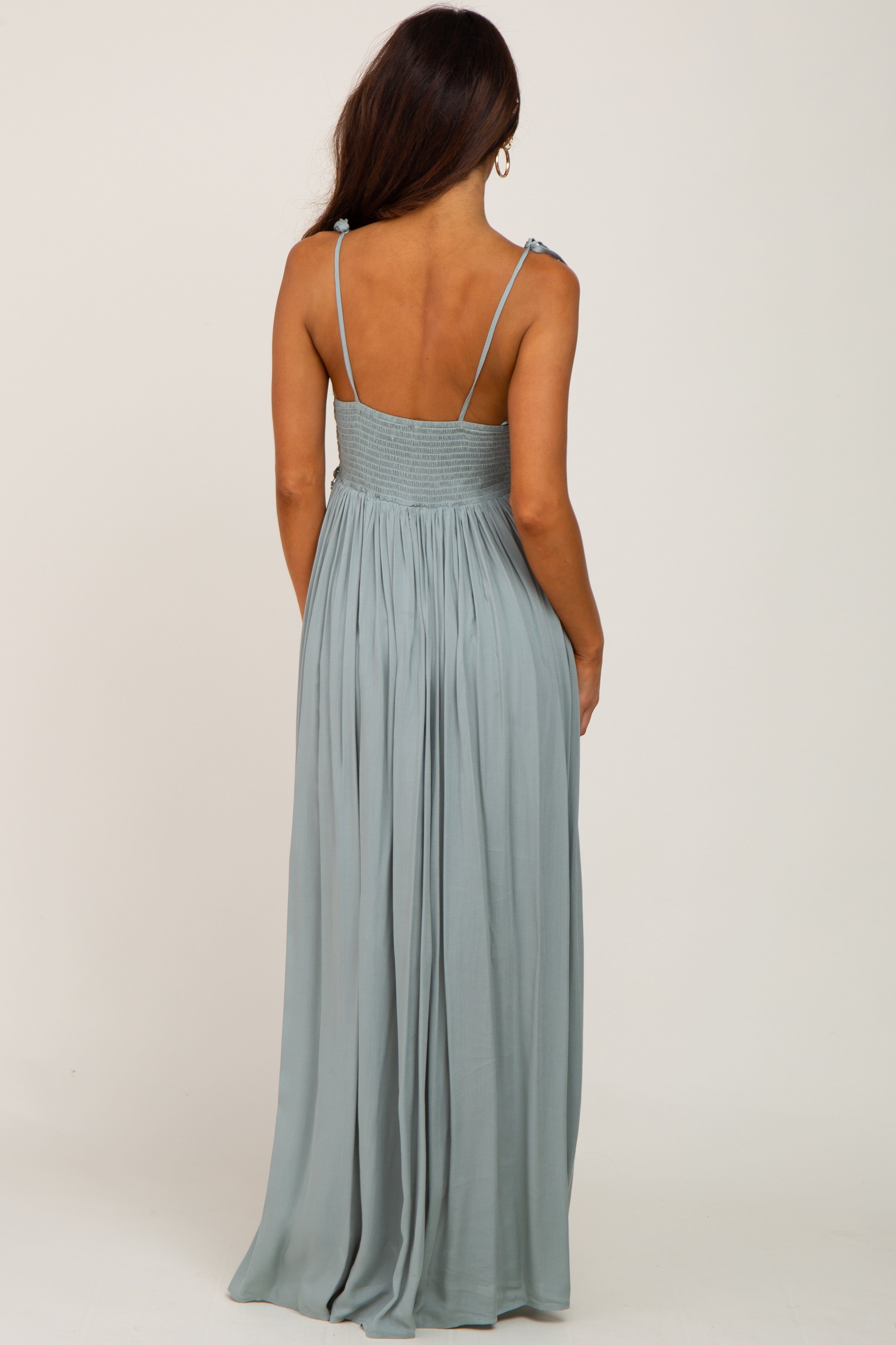 Sage Crochet Lace Maxi Dress sold by Pinkblush product image thumbnail 3