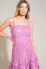 Mauve Floral Lace Accent Midi Dress sold by Pinkblush
