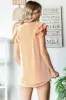 Orange Flutter Sleeve Ribbed Top sold by Pinkblush