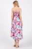 Fuchsia Floral Smocked Midi Dress sold by Pinkblush