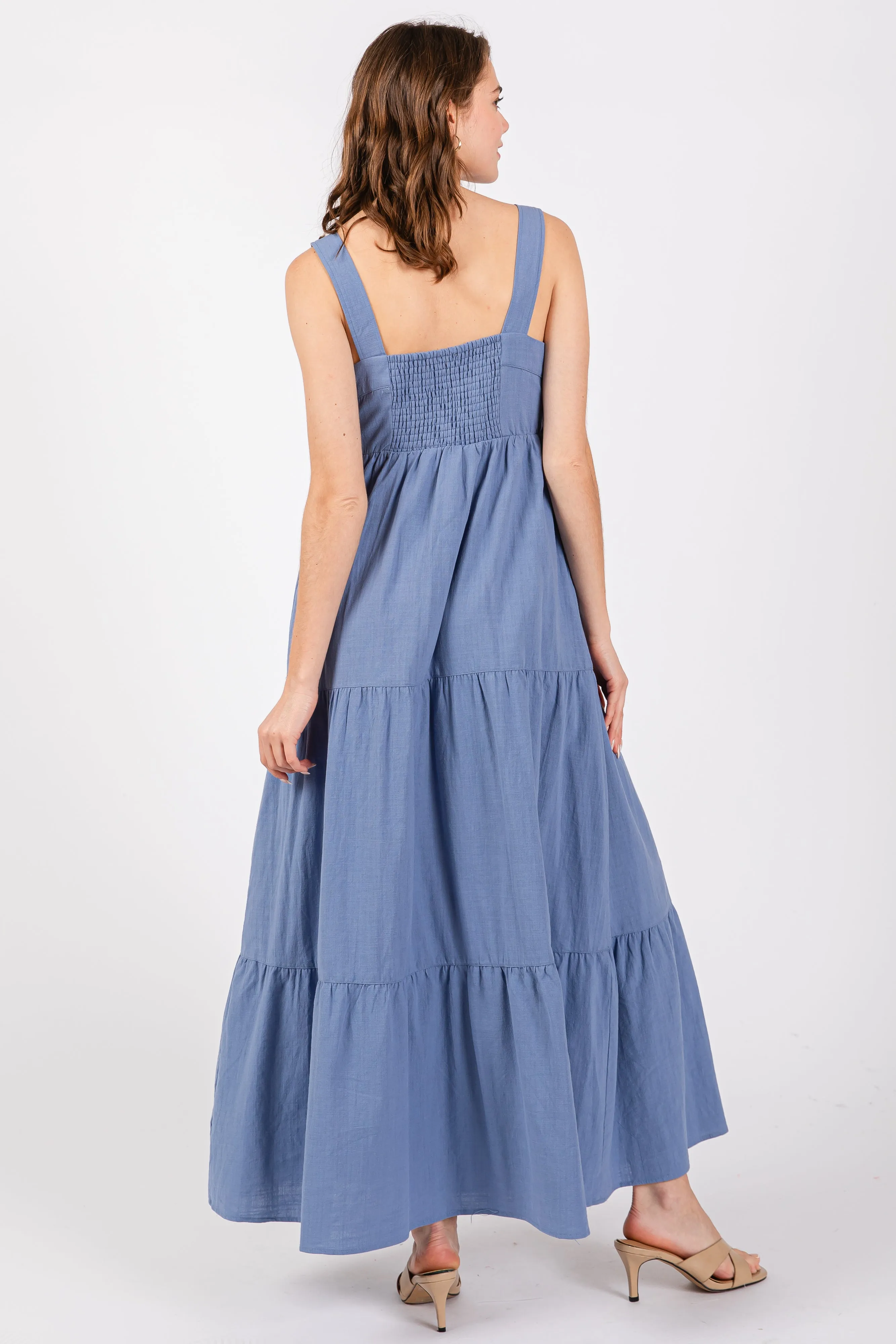 Blue Tiered Maxi Dress sold by Pinkblush product image thumbnail 3