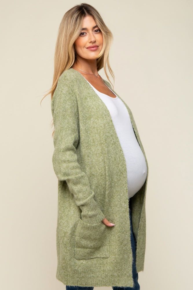 Sage Basic Knit Maternity Cardigan sold by Pinkblush product image thumbnail 3