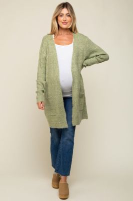 Sage Basic Knit Maternity Cardigan sold by Pinkblush