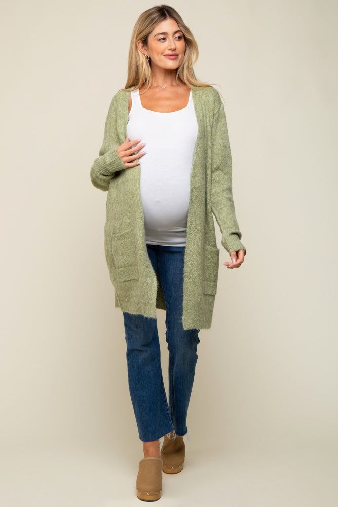 Sage Basic Knit Maternity Cardigan sold by Pinkblush product image thumbnail 5