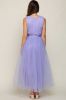 Lavender Wrap V-Neck Waist Tie Tulle Maternity Midi Dress sold by Pinkblush