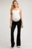 Black Fold-Over Waistband Flared Maternity Leggings sold by Pinkblush