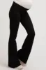 Black Fold-Over Waistband Flared Maternity Leggings sold by Pinkblush