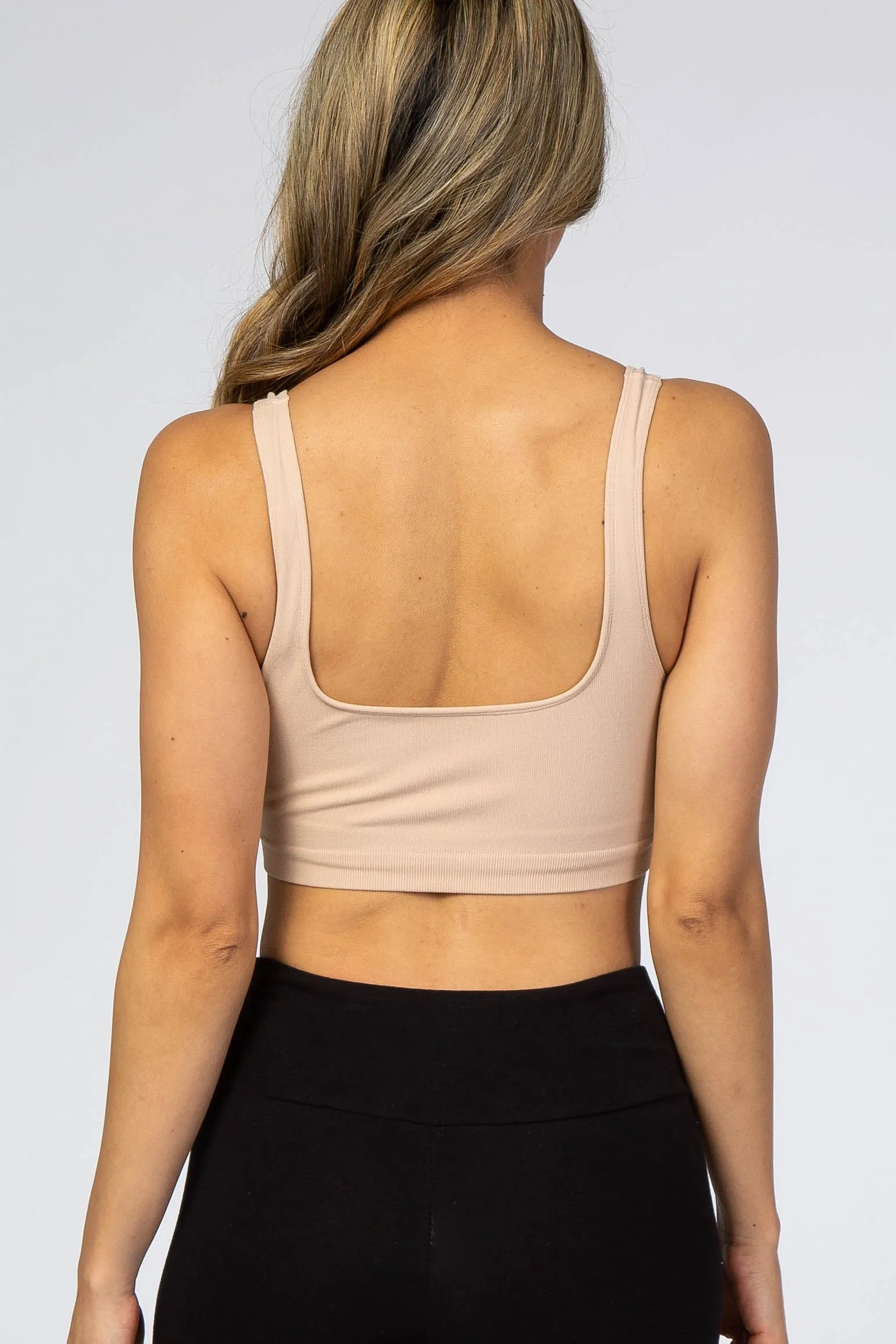 Beige Seamless Thick Strap Bralette sold by Pinkblush product image thumbnail 3