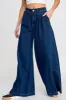 Denim Blue Super Wide Leg Denim Trousers sold by Pinkblush