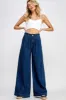 Denim Blue Super Wide Leg Denim Trousers sold by Pinkblush