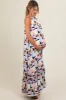 Black Empire Ruffle Hem Maternity Midi Dress sold by Pinkblush