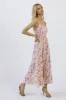 Pink Floral Print Ruffled Midi Dress sold by Pinkblush