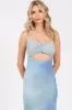 Light Blue Tie Dye Maxi Dress sold by Pinkblush