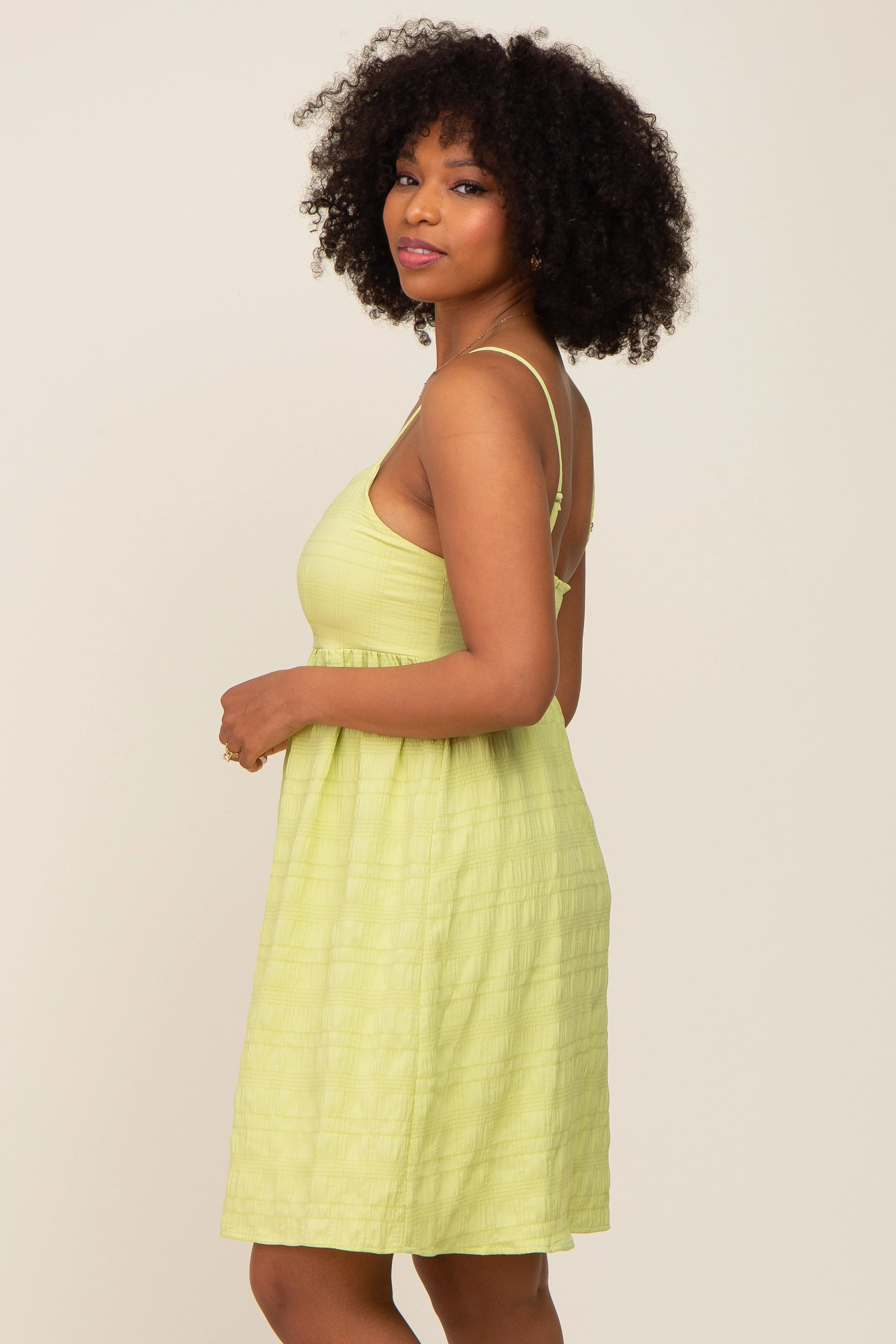 Lime Striped Sleeveless Dress sold by Pinkblush product image thumbnail 2