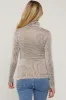 Camel Ribbed Maternity Turtleneck Top sold by Pinkblush