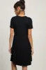 PinkBlush Black Solid Crochet Trim Maternity Shift Dress sold by Pinkblush