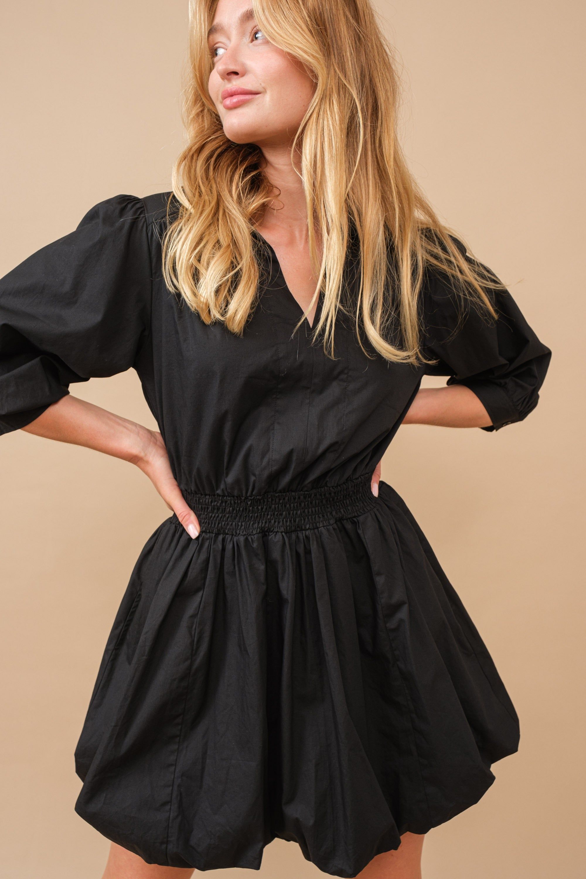 Black Bubble Dress sold by Pinkblush