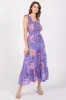 Lavender Floral Smocked Maternity Midi Dress sold by Pinkblush