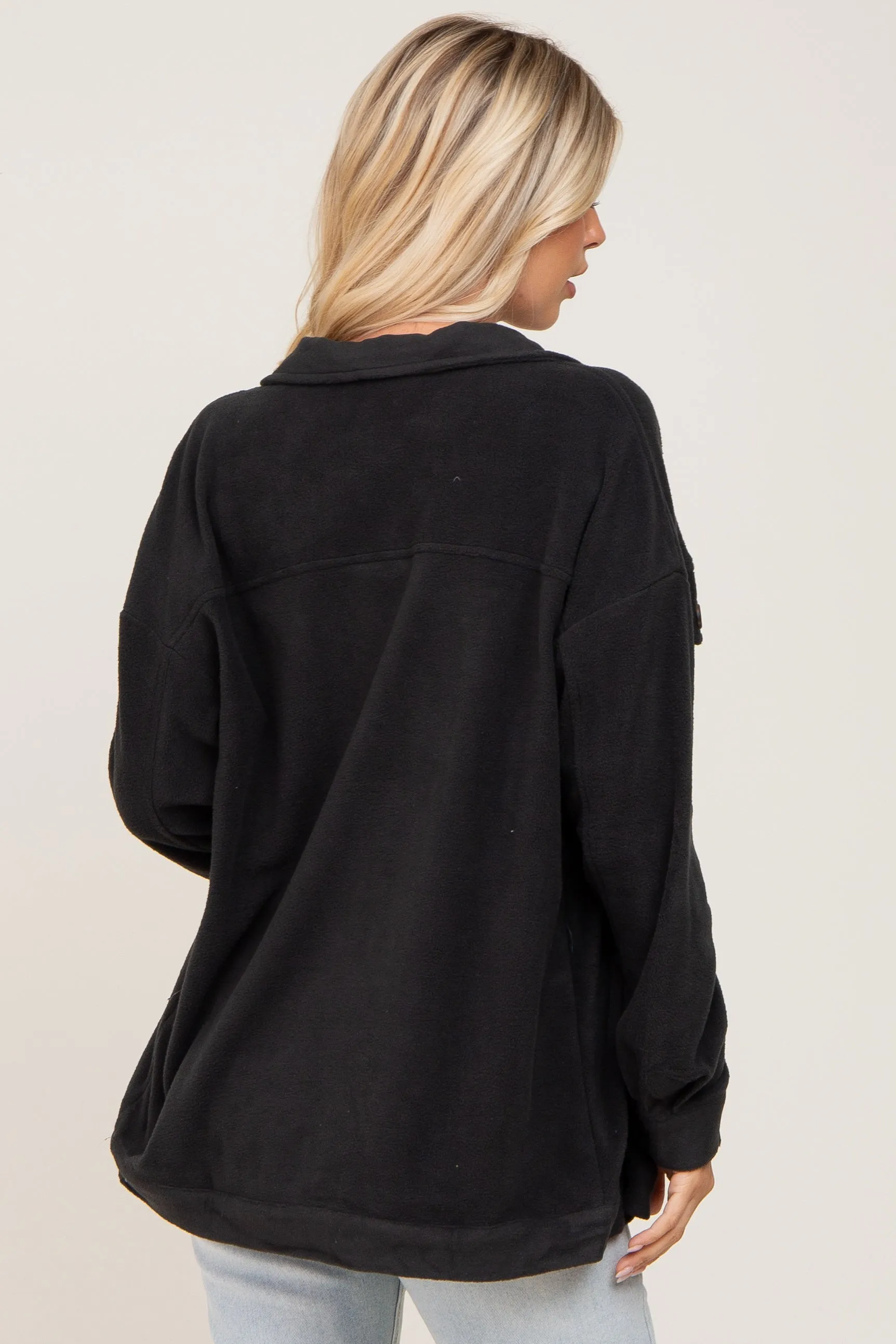 Charcoal Fleece Shirt Jacket sold by Pinkblush product image thumbnail 3