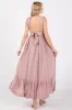 Mauve Pinafore Cutout Midi Dress sold by Pinkblush