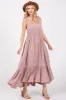 Mauve Pinafore Cutout Midi Dress sold by Pinkblush