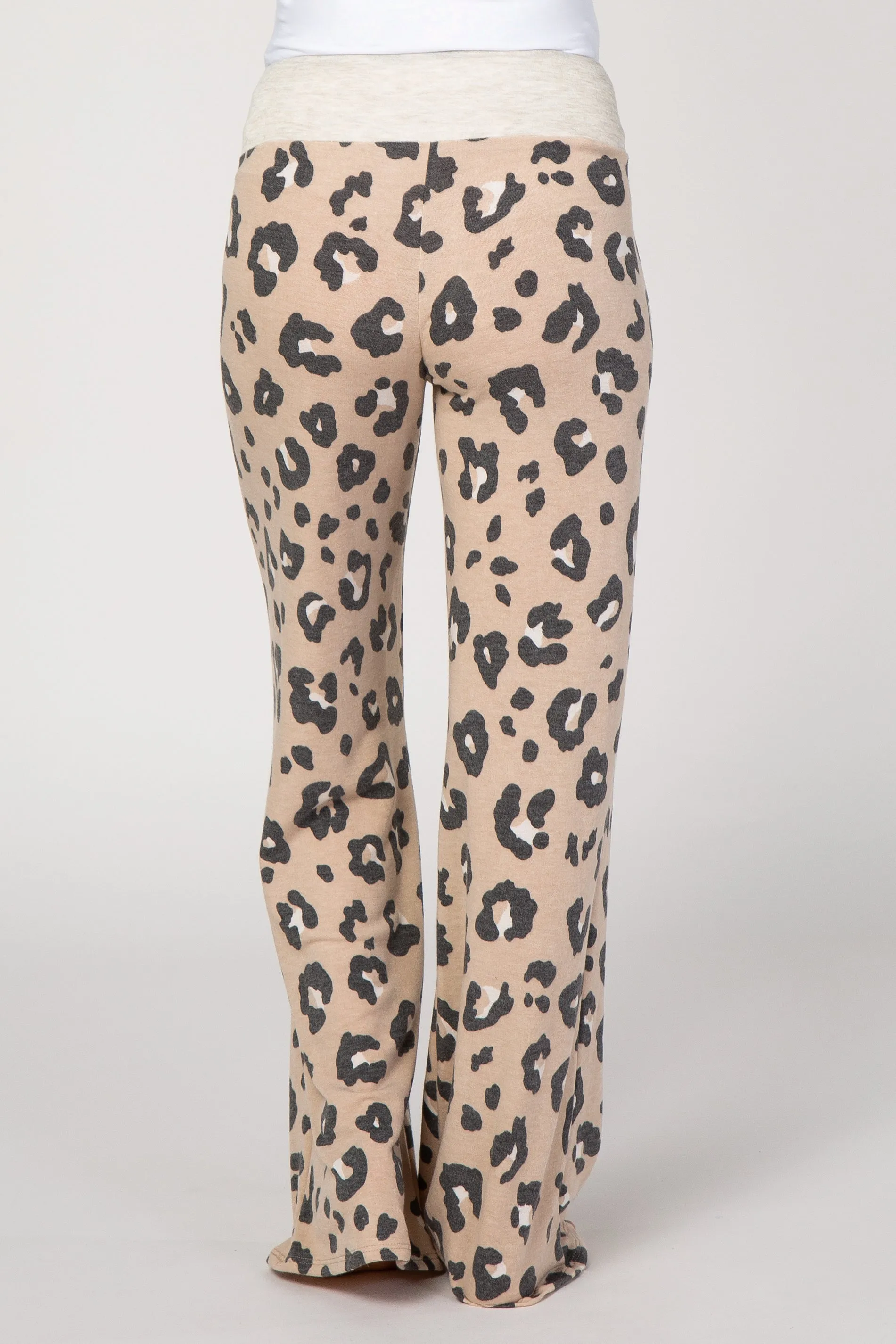 PinkBlush Taupe Leopard Print Maternity Lounge Pants sold by Pinkblush product image thumbnail 5