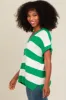 Jade Striped V-Neck Sweater Top sold by Pinkblush