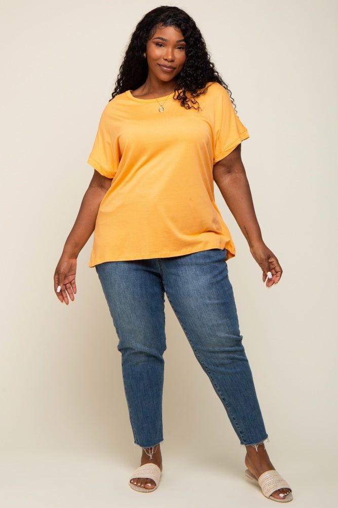 Orange Short Sleeve Plus Top sold by Pinkblush product image thumbnail 4