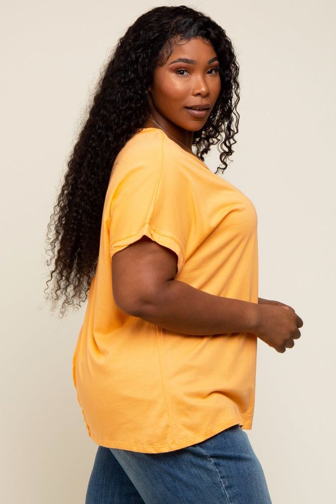Orange Short Sleeve Plus Top sold by Pinkblush product image thumbnail 2