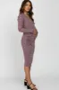 Mauve Heather Wrap Fitted Maternity Dress sold by Pinkblush
