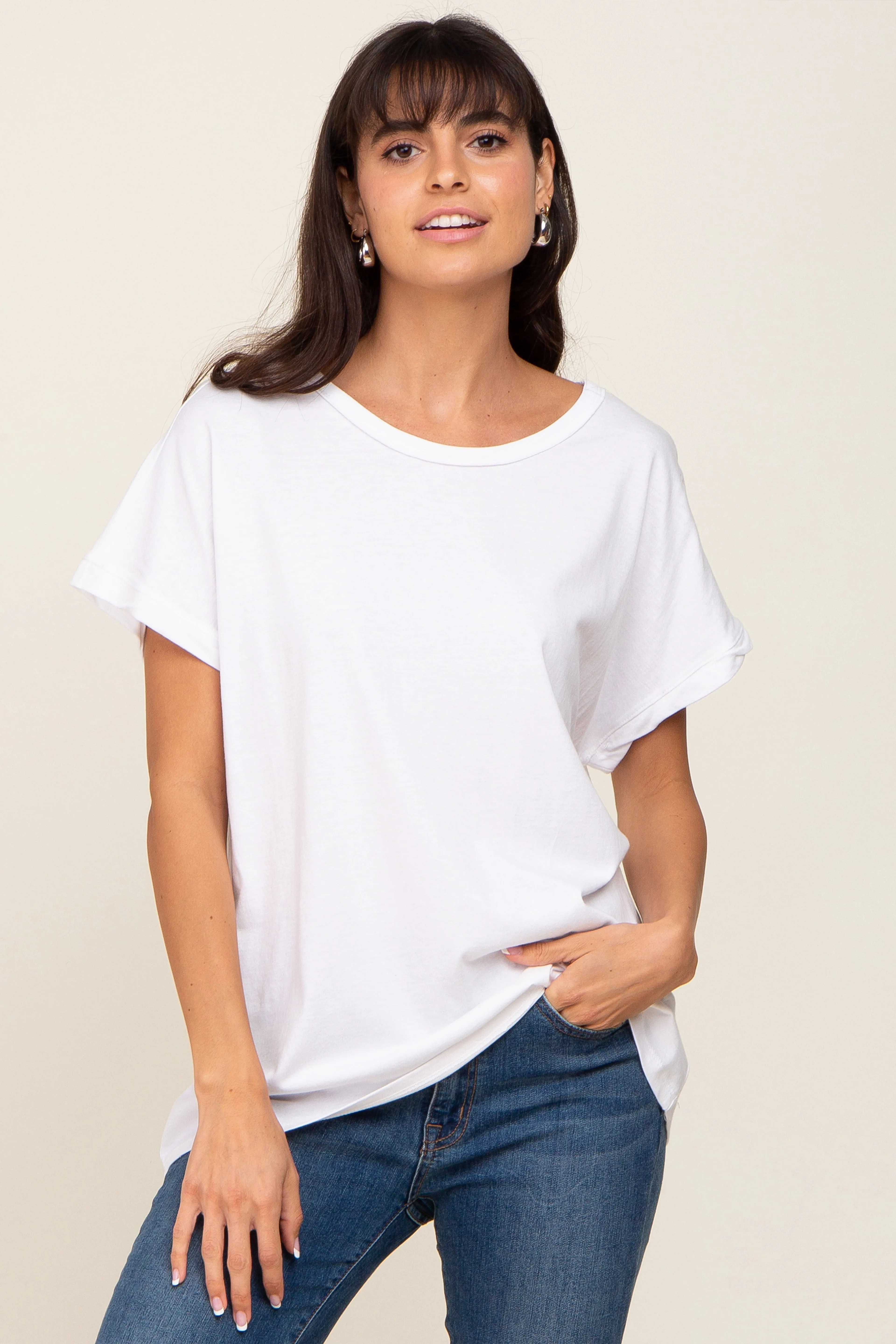 White Short Sleeve Maternity Top sold by Pinkblush product image thumbnail 5