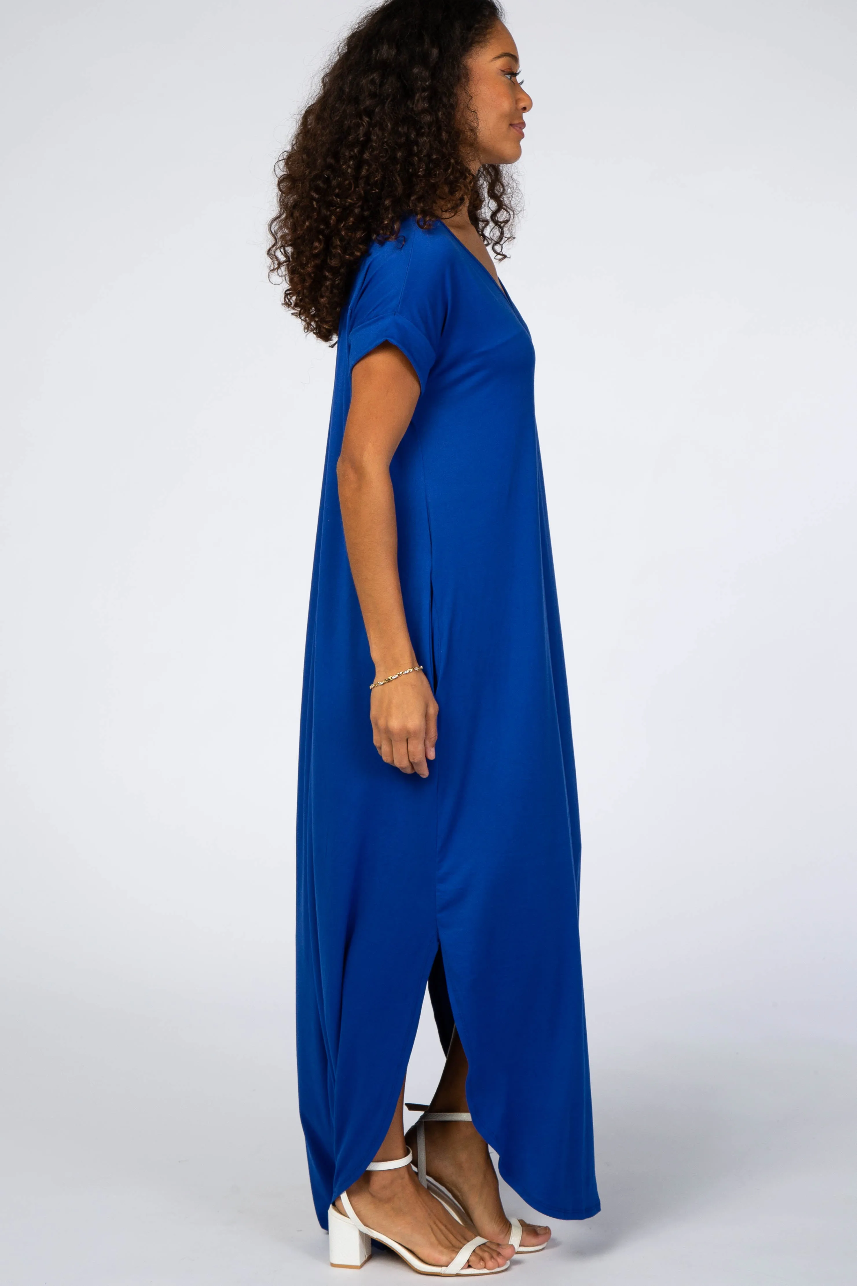 Royal Side Slit Maxi Dress sold by Pinkblush product image thumbnail 2