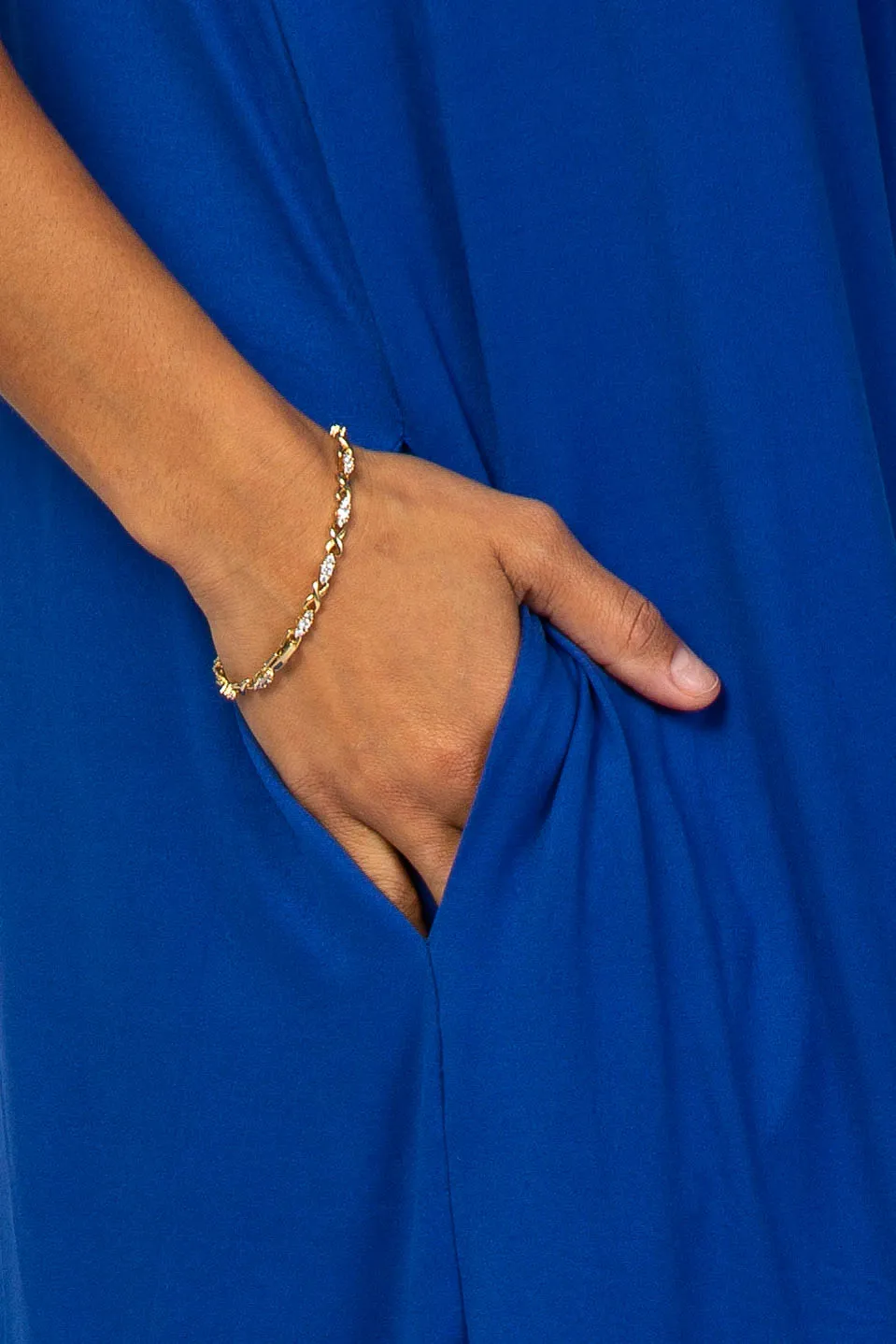 Royal Side Slit Maxi Dress sold by Pinkblush product image thumbnail 4