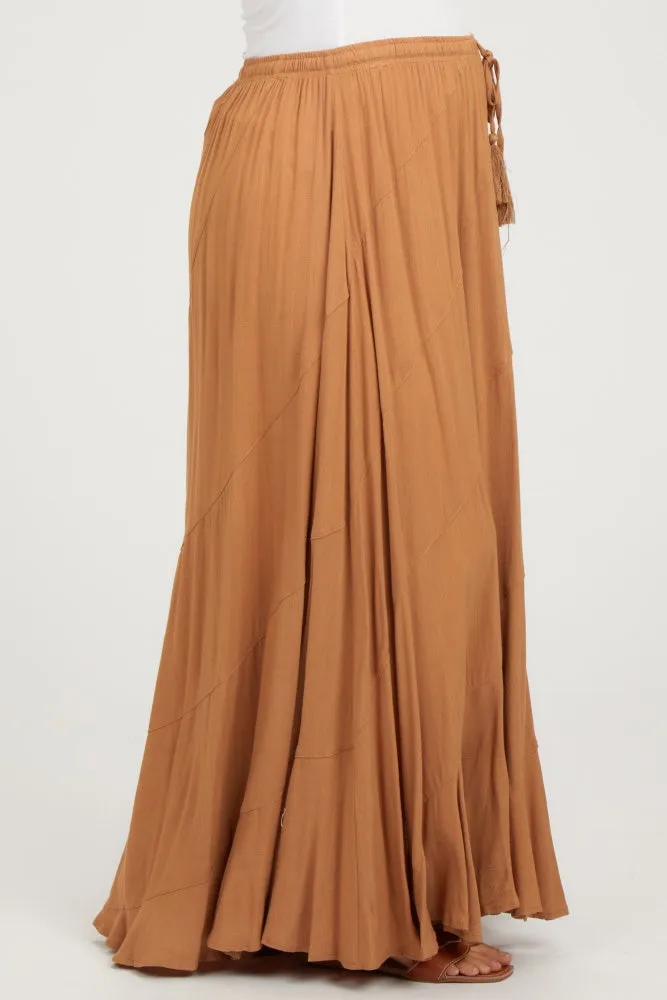 Camel Tassel String Maternity Maxi Skirt sold by Pinkblush product image thumbnail 5