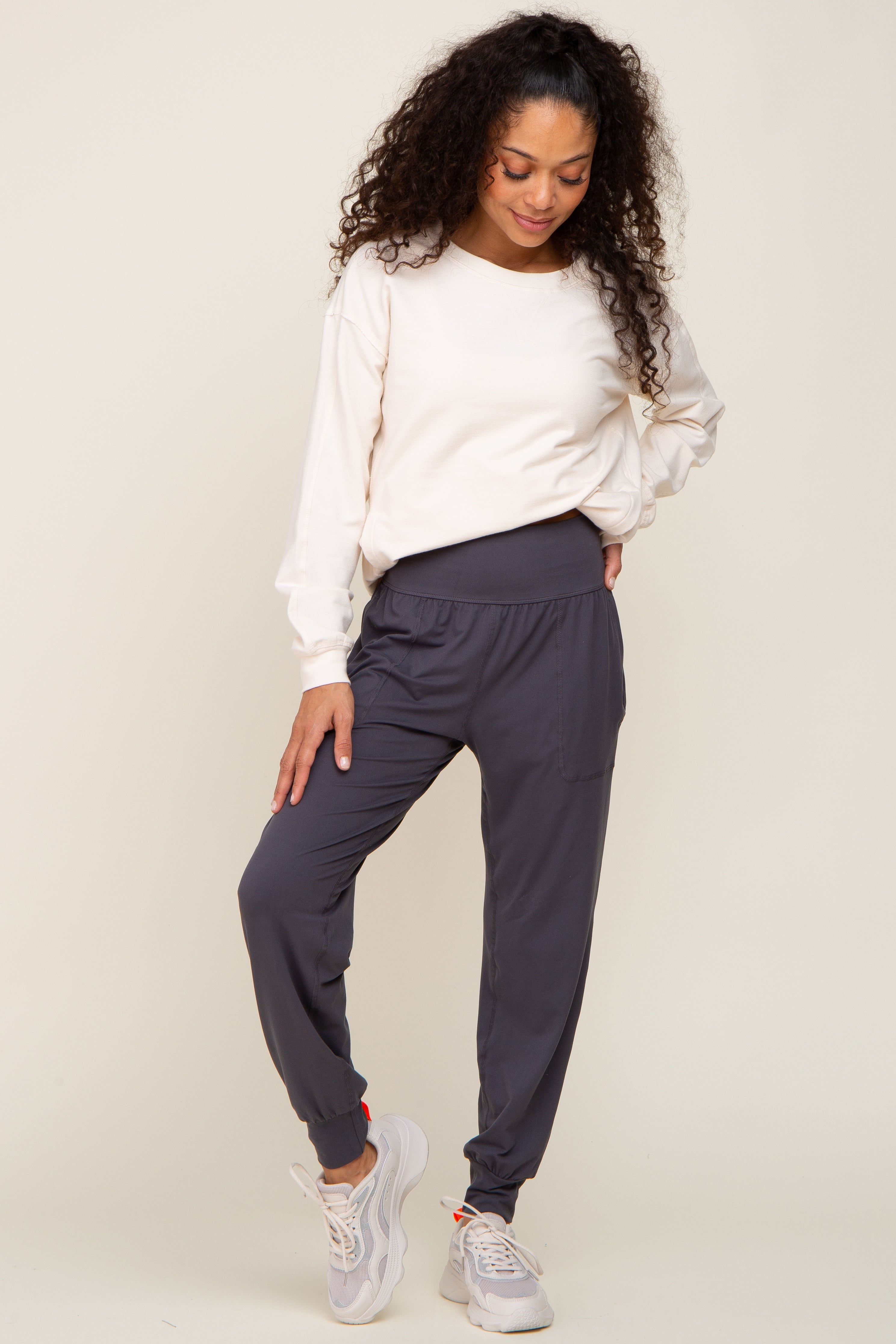 Charcoal Soft Jogger Pants sold by Pinkblush product image thumbnail 5