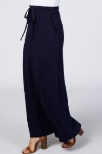 Navy Blue Maxi Skirt sold by Pinkblush