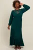 Dark Teal Embroidered Tiered Maxi Dress sold by Pinkblush